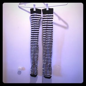 Black & White Striped Stockings